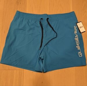 Men's bright blue swim shorts